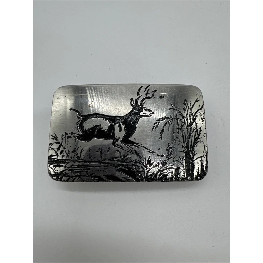 Belt Buckle Deer in‎ nature Buck Vintage